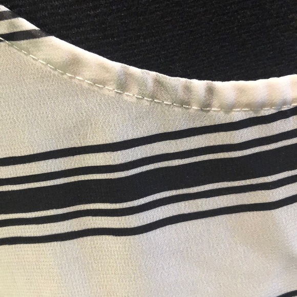 Sheer, black and white stripped coverup with teal 🍄 - Picture 4 of 4